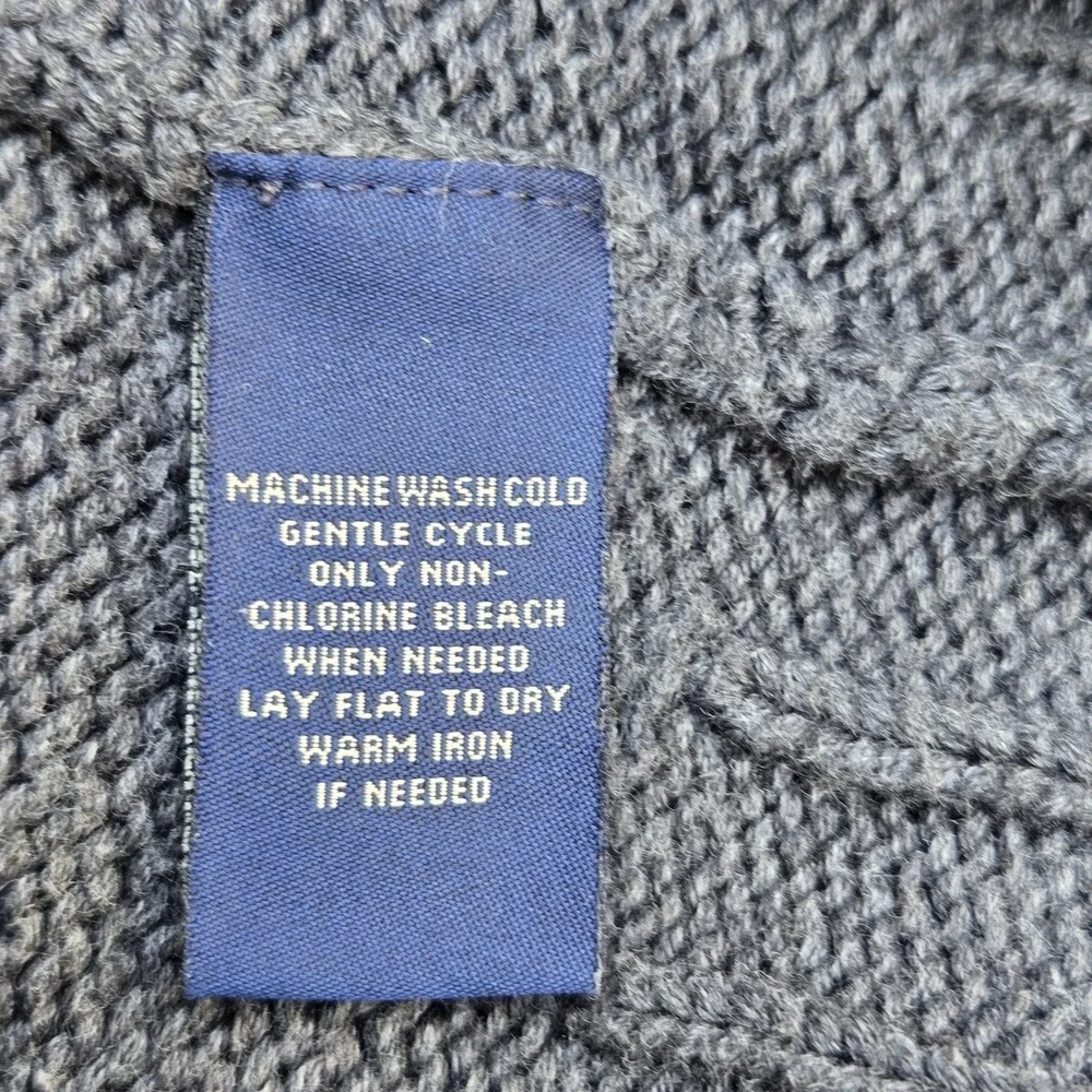 Ralph Lauren Polo jeans company Sweater Men's XL gray 1/4 Zip Long Sleeve